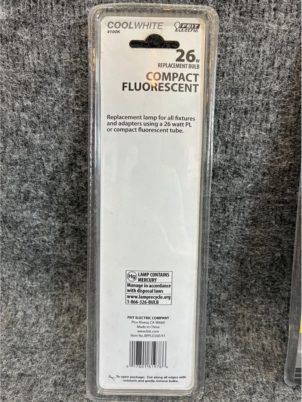 Feit Electric 26W Cool White 4-Pin Compact Fluorescent Replacement Bulbs, 2 Pack